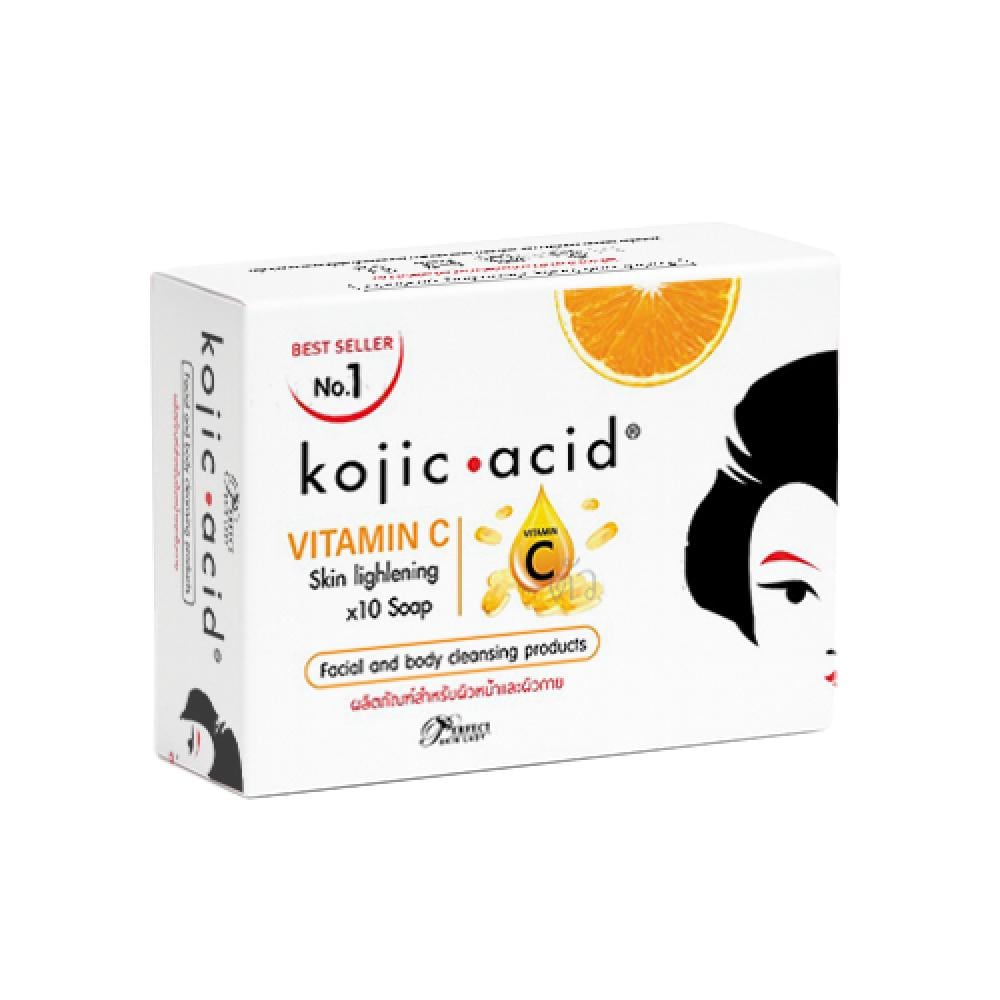 Savon Éclaircissant Kojic Acid & Vitamin C x10 – Nettoyant Visage et Corps – Teint Éclatant & Anti-Imperfections