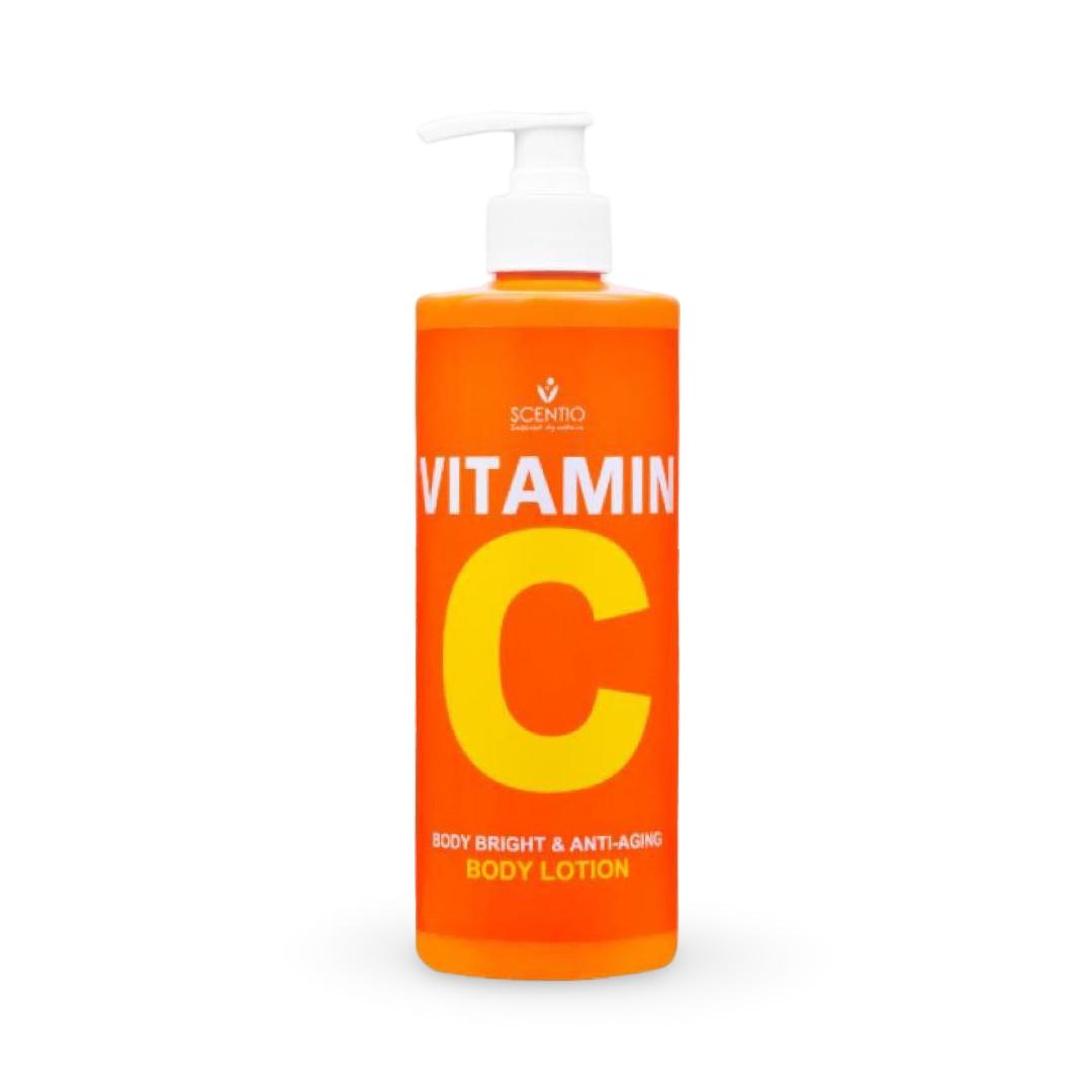 Lotion Corporelle Scentio Vitamin C – Body Bright & Anti-Aging – Éclat Intense & Soin Jeunesse – 450ml