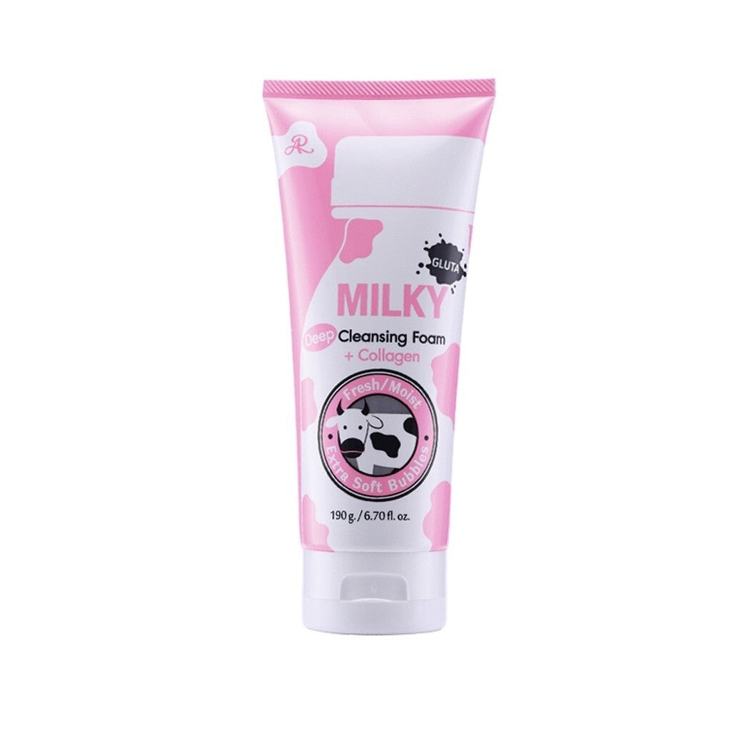 Mousse Nettoyante Milky Gluta – Deep Cleansing Foam + Collagen – Éclat du Teint & Hydratation – 190g