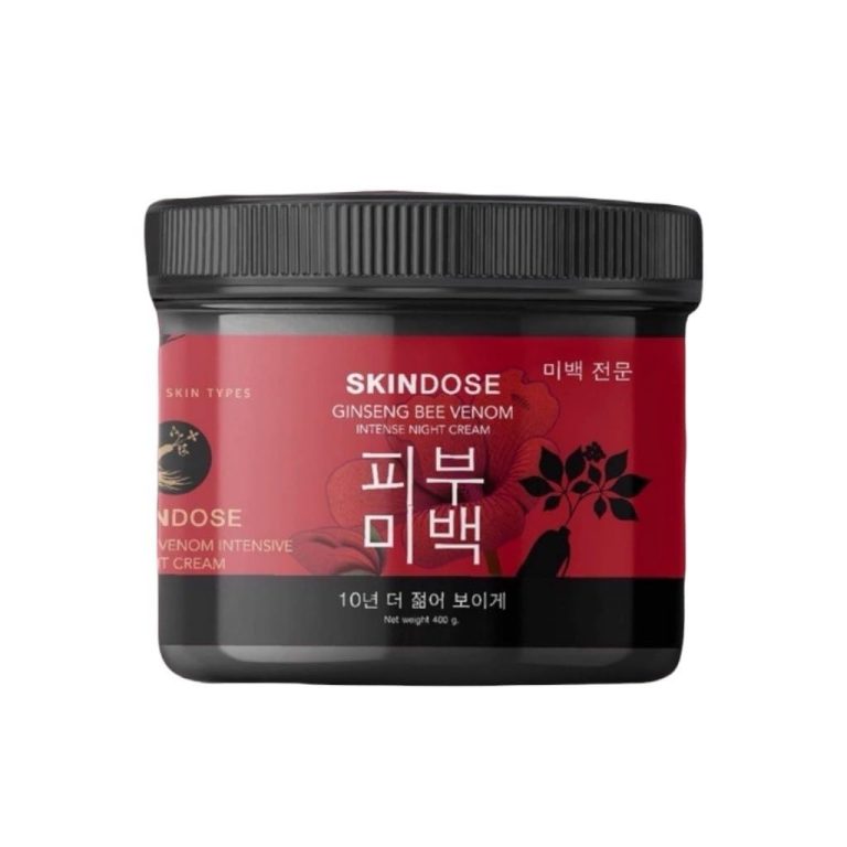 Crème de Nuit Skindose Ginseng Bee Venom – Intense Night Cream – Soin Réparateur & Éclaircissant – 400g