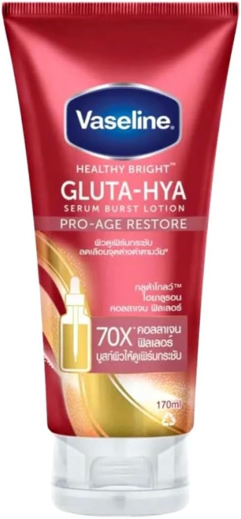 Vaseline Gluta-Hya Pro-Age Restore – Sérum-en-Lotion Raffermissant & Anti-Taches – 70X Collagen Filler – 170ml