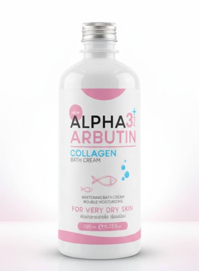 Crème de Douche Alpha Arbutin 3 Plus Collagen – Whitening Bath Cream – Spécial Peaux Très Sèches – 350ml